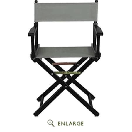 Betterbeds 200-02-021-18 18 in. Directors Chair Black Frame with Gray Canvas BE4248592